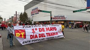 Marcha Día del Trabajo en Monterrey