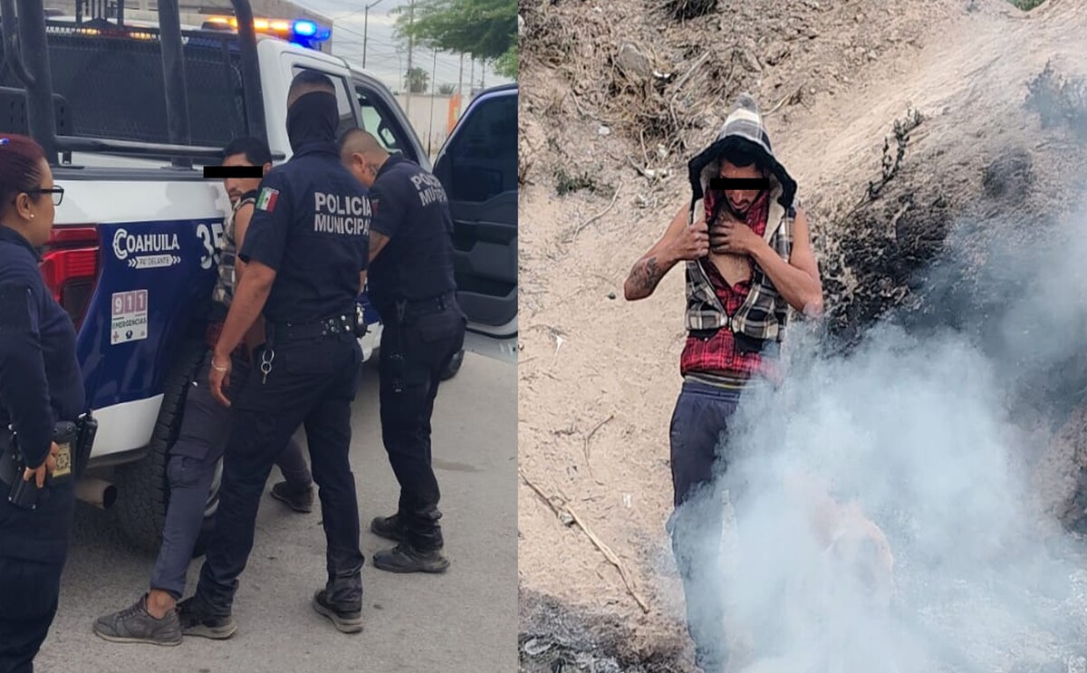 Ángel N, detenido por quemar basura.