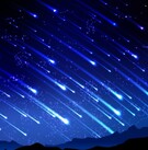 Lluvia de estrellas con fondo azul marino