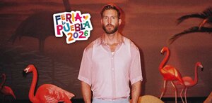 calvin harris y el logo de la feria de puebla