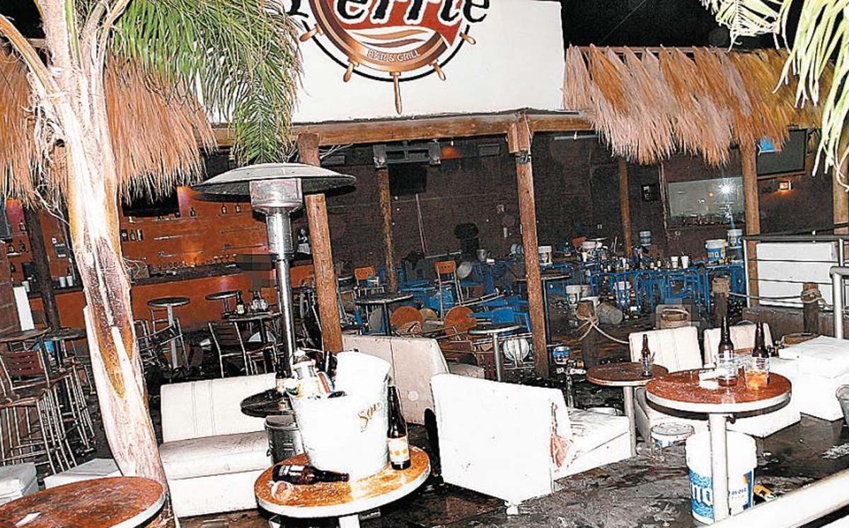 Instalaciones del bar Ferrie de Torreón tras balacera