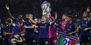 Jugadores del Inter de Milán celebrando el campeonato.
