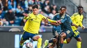 Jugadores de Nashville y Philadelphia Union en el partido de la MLS.