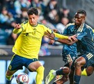 Jugadores de Nashville y Philadelphia Union en el partido de la MLS.
