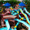 Los toboganes forman parte de las atracciones que ofrece el parque acuático La Caldera en Guanajuato