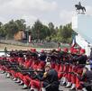 soldados con vestimenta de los suavos franceses en una recreación de la batalla de puebla
