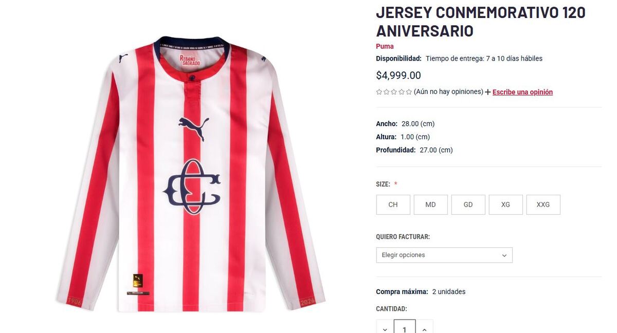 Descubre el nuevo jersey conmemorativo por el 120 aniversario de Chivas. Conoce su precio, características de colección y dónde comprarlo.