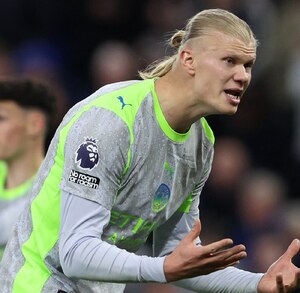 Erling Haaland anotó gol en el partido Manchester City vs Everton de la jornada 35 en la Premier League.