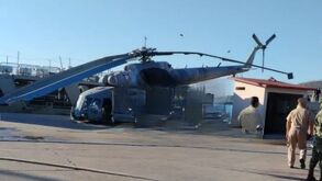 Helicóptero tras falla mecánica