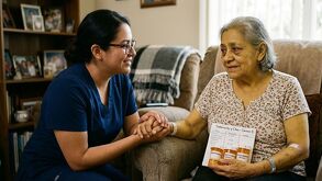 adulta mayor realizándose chequeos para salud del hígado