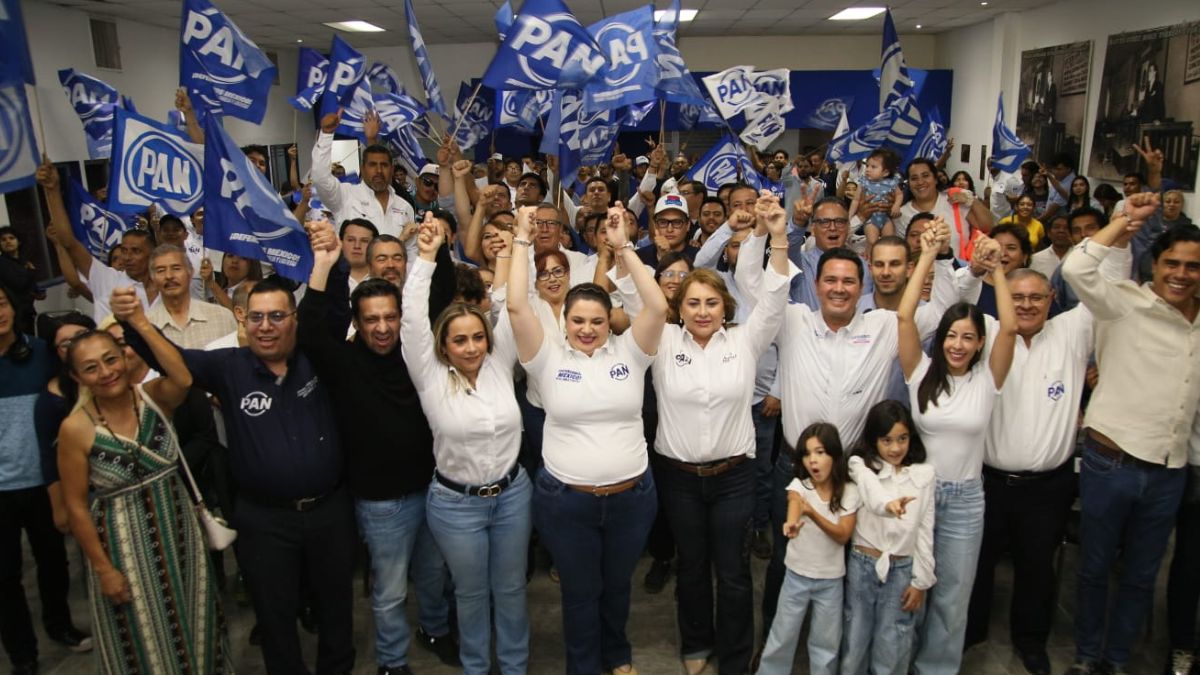 Los candidatos del Partido Acción Nacional al inicio de su campaña.