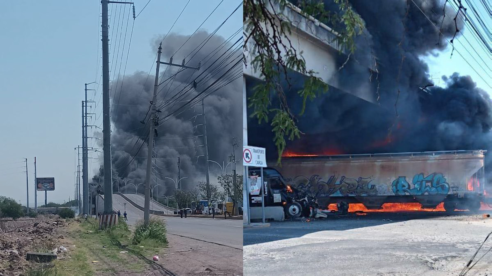 Una pipa de combustible explotó tras chocar con un tren en la Carretera 100 de Querétaro. Hay cierre total de la vialidad y servicios de emergencia en la zona.