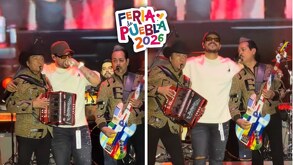 eduin caz y los tigres del norte en el escenario de la feria de puebla