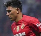 Jesús Gallardo jugando con Toluca los Cuartos de final contra Bravos en el Nemesio Diez.