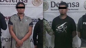 Dos hombres detenidos y presentados ante la autoridad en Puebla.
