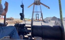 Maquinaria que podría haber acabado con la vida de un minero en Sabinas, Coahuila.