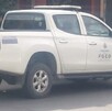 Camioneta blanca de la FGED Durango