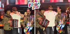 eduin caz y los tigres del norte en el escenario de la feria de puebla
