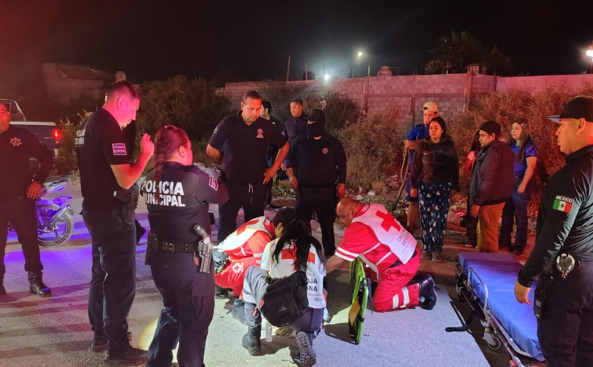 Motociclista lesionado tras derrapar.