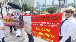 Afectados de Proyectos 9 se manifiestan en San Pedro y exigen a José Lobatón comparecer en la audiencia de imputación el próximo 15 de mayo.