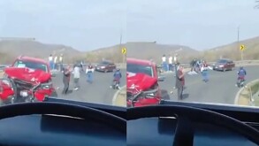 La mañana de este domingo 5 de mayo se registró un aparatoso accidente automovilístico sobre la carretera León–San Felipe, a la altura de la Sierra de Lobos.