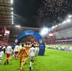 Jugadores de Tigres y Toluca en la Final del Apertura 2025.