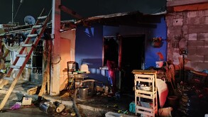 Casa incendiada en Torreón