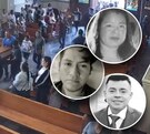 Imagen de un funeral en Ajalpan con tres fotografías sobrepuestas.