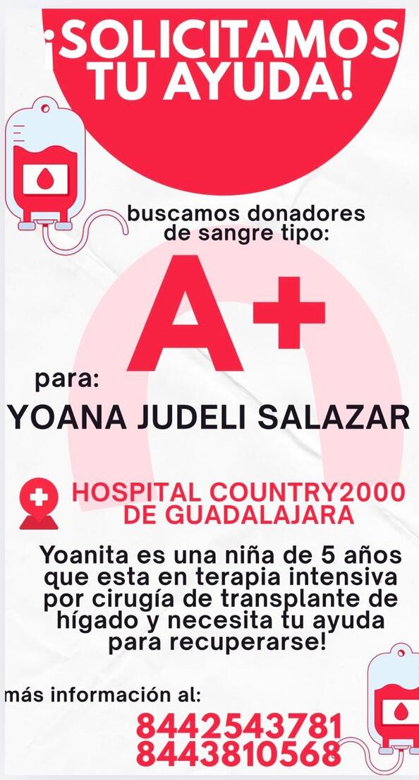Yoana Judeli, de 5 años, recibió un trasplante de hígado de su tía Ana. La menor está en terapia intensiva en Guadalajara.