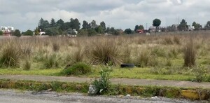 Terreno baldío donde hallaron a una bebé muerta en Metepec.