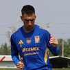 Fernando Gorriarán durante un entrenamiento con Tigres.