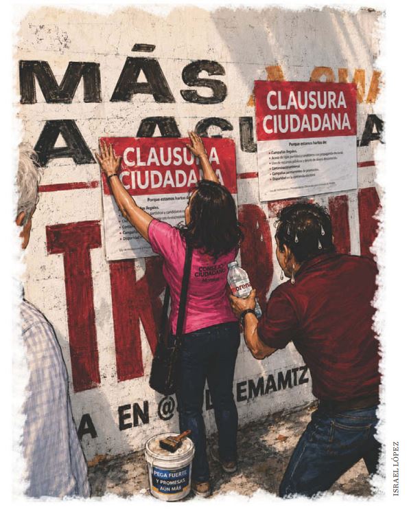 ¿Campaña ilegal en Guadalajara? Aspirantes de Morena saturan la ciudad con bardas pese a prohibiciones internas. Un análisis sobre la impunidad electoral.