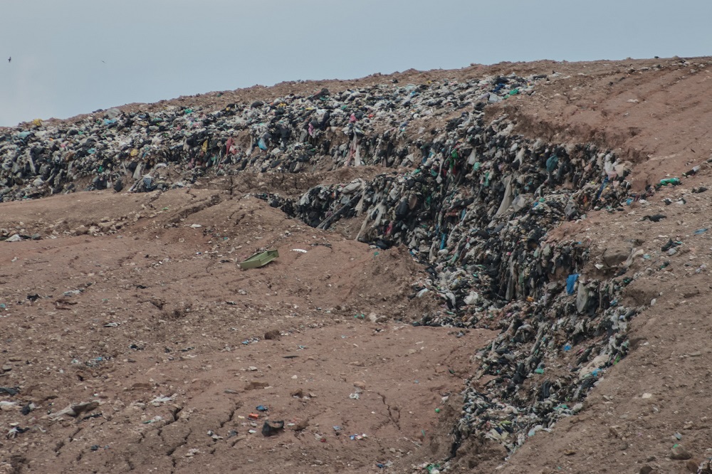 Basura acumulada en un relleno sanitario.