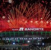 Estadio Banorte iluminado por pirotecnia en día de partido
