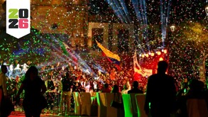 En la imagen se observa a personas celebrando que falta poco para el Mundial 2026, la celebración se llevó a cabo en Zapopan, Jalisco.