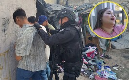 Momento del enlace en vivo en el que el joven fue visto por sus familiares.