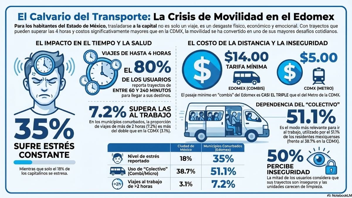 Infografía transporte de Edomex a CdMx