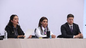 Clara Brugada ofreció una conferencia de prensa con Pablo Vázquez Camacho y Bertha Alcalde