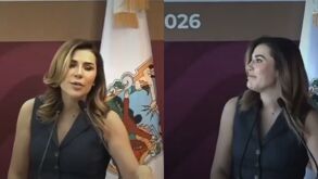 Gobernadora de Mexicalin se le va la luz en plena conferencia