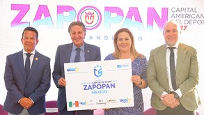 Presidente Municipal Juan José Frangie presentó ante ACES América la Candidatura de Zapopan como Capital Americana del Deporte 2027.