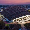 Palacio de los Deportes, lugar donde cayó una mujer de las gradas.