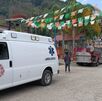 Dos adultos mayores resultaron lesionados tras un accidente con pirotecnia en las fiestas patronales de la comunidad de Neblinas, en el municipio de Landa de Ma