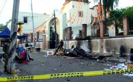 Calle en amatitán, puesto quemado
