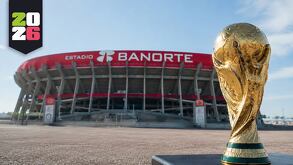 Estadio Banorte con la copa del mundo 2026