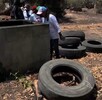 Mujeres en zona quemada