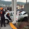 Fatal estrellamiento familiar en la Carretera Nacional a la altura de Hacienda Santa Lucía. Hay dos adultos fallecidos.