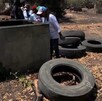 Mujeres en zona quemada