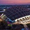 Palacio de los Deportes, lugar donde cayó una mujer de las gradas.
