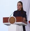 Claudia Sheinbaum, presidenta de México, asegurando que bloqueo de cuentas de Rocha Moya es preventivo