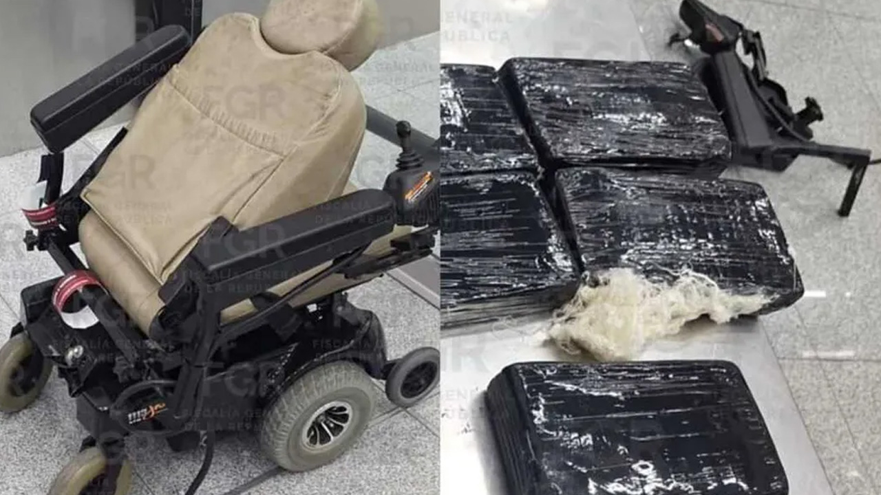 Un juez federal vinculó a proceso a Adrián “N”, detenido en el AICM con ocho kilos de presunta cocaína ocultos en una silla de ruedas.